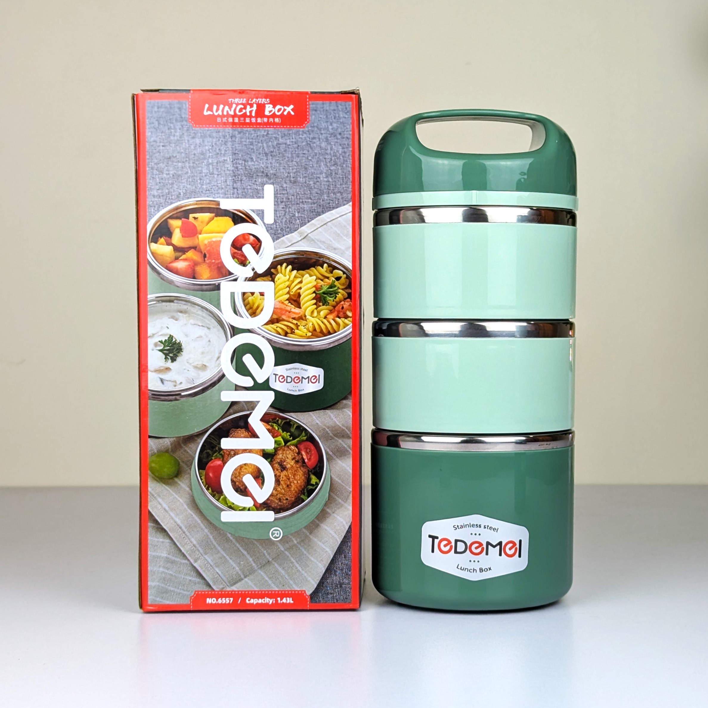 3.5 Layers 1.43L Stainless Steel Lunch Box